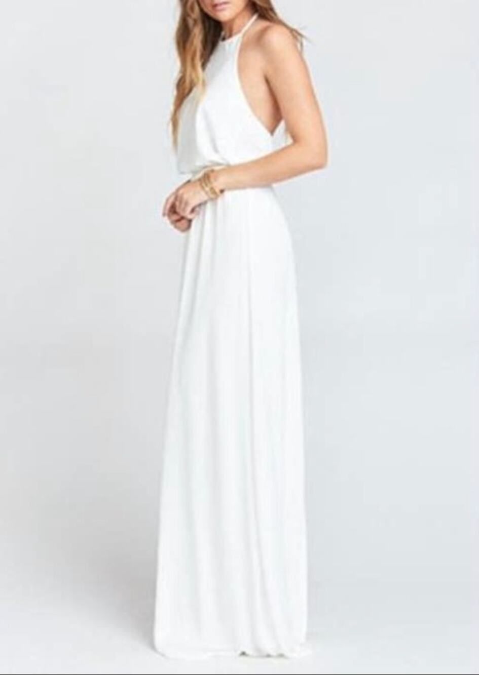 Show Me Your MuMu Heather Halter Dress NWT M White